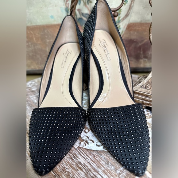 EUC Vince Camuto Imagine Line; “Ossie” d’Orsay Style Black Studded Heels Size 6 - Picture 3 of 14